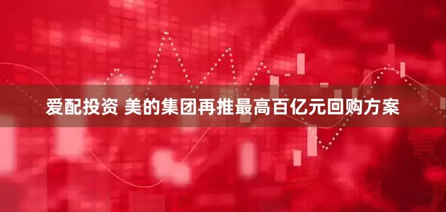 爱配投资 美的集团再推最高百亿元回购方案